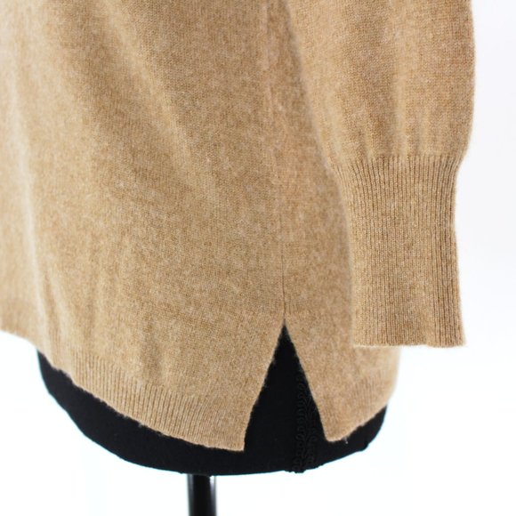 J. Crew Three Quarter Sleeve Everyday Cashmere Camel Tan Sweater XS Crewneck Top - Picture 4 of 7